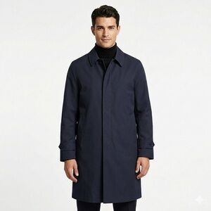 Casualcraft lined overcoat removable liner navy men 40R